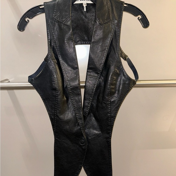Kaufmanfranco Black Leather harness vest